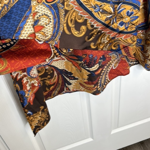 Chico's‎ Vintage Paisley Peasant Blouse Tunic Top Size 2 / Medium/Us 12 - Picture 10 of 11